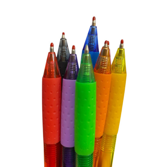  Clip Click Ball Point Pen – 0.5mm (Set of 8 Colors)