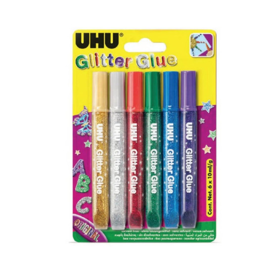 UHU Glitter Glue 6 Color