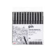 Uni Pin Fine Line Pens 12 Set, Black