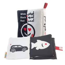 Fabric Book: White & Black & Red