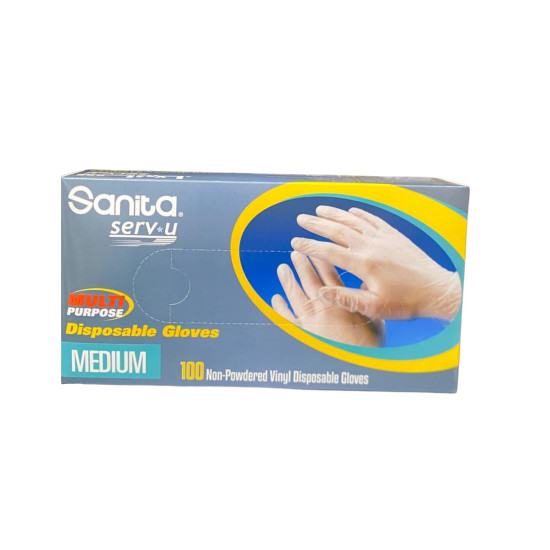 Non-Powdered Vinyl Disposable Gloves 